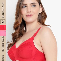 KYODO Pack of 2 Floral All Day Comfort Full Coverage Bra-image-67
