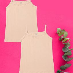 NUSYL Girls Pack Of 2 Cotton Camisoles-picture-2