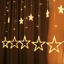 SPARK WORLD Yellow Star Shaped String Lights image 1