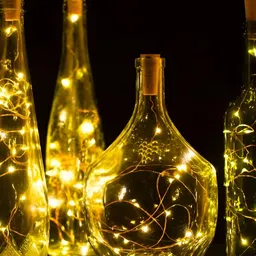 SPARK WORLD Yellow Rice Shaped String Lights-5