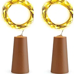 ENORMITY 2Pcs Brown Rice Shape String Lights image 1