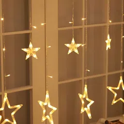 ENORMITY Yellow Star Shape String Lights-6