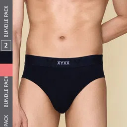 XYXX Pack Of 2 Cotton Anti Microbial Basic Briefs XYBRF2PCKN635-image-76