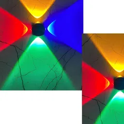 SPARK WORLD Black 2 Pieces Aluminium Square Shaped Wall Lamps-28