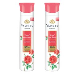 YARDLEY LONDON Women Set Of 2 Royal Red Roses Refreshing Deodorant Body Spray - 150ml Each-8