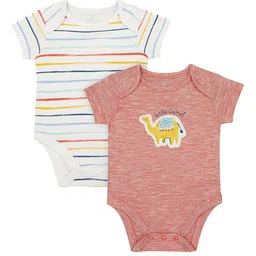 mothercare Infant Boys Pack Of 2 Striped Pure Cotton Bodysuits-image-68