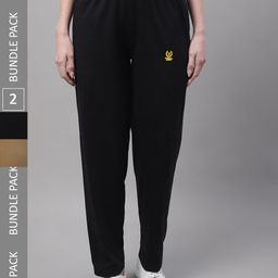 VIMAL JONNEY Women Pack of 2 Regular Fit Skin Friendly Cotton Track Pants-image-66