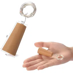 ENORMITY 2Pcs Yellow & Brown Rice Shape Cork String Light image 3