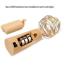 SPARK WORLD 2 Pcs  Yellow Rice Shape String Lights image 3