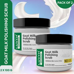 LUVYH Advanced Set of 2 Goat Milk Polishing Scrubs for Instant Glow - 100 g Each image 2