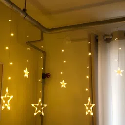 SPARK WORLD Yellow 2 Pieces Star Shaped LED String Lights image 2