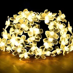 SPARK WORLD Yellow Flower Shaped String Lights image 2