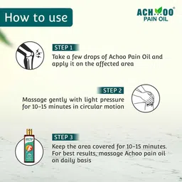 Achoo Set of 2 Pain Oil to Relief from Joint Pains & Body Ache - 100 ml Each image 3