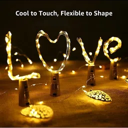 SPARK WORLD Yellow 2 Pieces Cylindrical Shaped String Lights image 2
