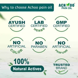 Achoo Set of 2 Pain Oil to Relief from Joint Pains & Body Ache - 100 ml Each image 5