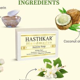 Hasthkar Handmades Set of 2 Jasmine Soaps with Coconut Oil & Glycerin - 125g each image 4