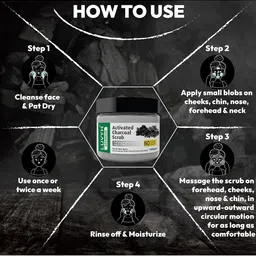 LUVYH Advanced Set of 2 Activated Charcoal Scrub for All Skin Types - 100 g Each image 5