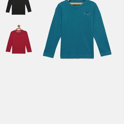 dongli Boys Pack of 3 Self Design Round Neck T-shirt-18