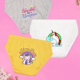 NUSYL Girls Pack of 3 Printed Cotton Basic Briefs NUGCBRFPO3.0011-image-42