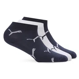 Puma Cat Logo Quarter Men Pack Of 3 Patterned Cotton Socks-14