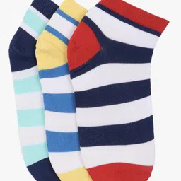FOOTPRINTS Kids Pack Of 3 Striped Organic Cotton Socks-9