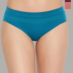 DressBerry Blue Pack of 3 Seamless Basic Briefs-picture-57
