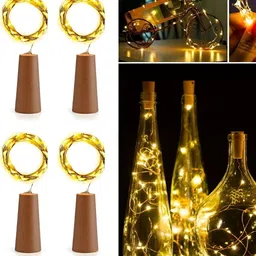 ENORMITY 4 Pcs Yellow Rice Shape String Lights-20