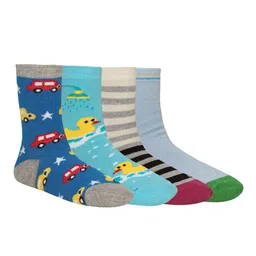 Creature Kids Pack of 4 Multicolored Printed Assorted Cotton Socks-16