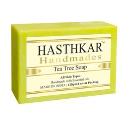 Hasthkar Set of 4 Handmade Tea Tree Soap with Glycerin & Coconut Oil - 125 g Each image 4