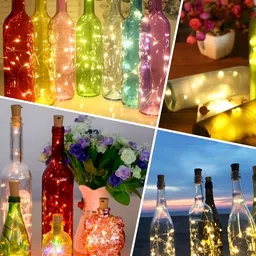 SPARK WORLD Yellow 4 Pieces Cork LED String Lights image 2