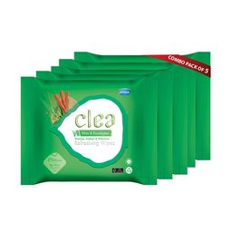 Clea Set of 5 Khus & Ecualyptus Refreshing Wet Wipes - 25 Pulls each-20