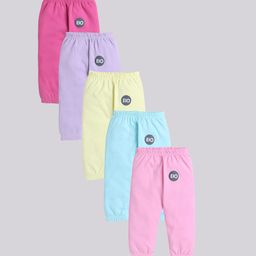 EIO Kids Pack Of 5 Pure Cotton Joggers-image-92