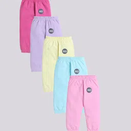 EIO Infants Kids Pack Of 5 Pure Cotton Joggers-image-17