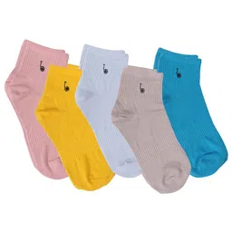 Thela Gaadi Unisex Pack Of 5 Low-Cut Ankle Length Socks-1