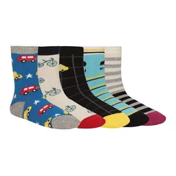Creature Unisex Kids Pack of 5 Printed Multicolored Cotton Socks-24