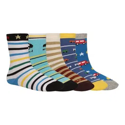Creature Unisex Kids Pack Of 5 Assorted Calf-Length Socks-13