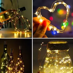 SPARK WORLD Yellow 5 Pieces Cork String Lights image 2