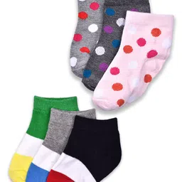 FOOTPRINTS Kids Pack Of 6 Organic Cotton Anti-Allergic Ankle-Length Socks-22