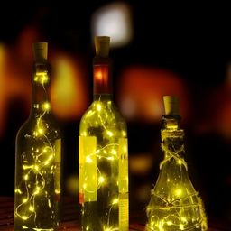 SPARK WORLD Yellow 6 Pieces Cork LED String Lights image 2