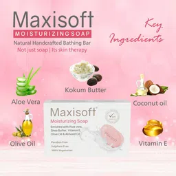 Maxisoft Set of 6 Moisturizing Soaps with Aloe Vera & Neem - 75 g Each image 2