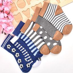 FOOTPRINTS Kids Pack of 7 Patterned Pure Cotton Ankle Length Socks-80