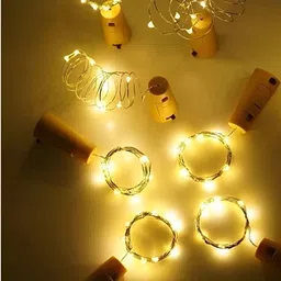 ENORMITY 8-Pcs Yellow Rice Shaped  Cork LED String Lights-27