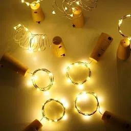 SPARK WORLD Yellow Rice Shape String Lights-10