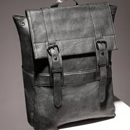 French Accent Men The Companion Textured Leather Laptop Backpack - Up to 18 inch-image-2