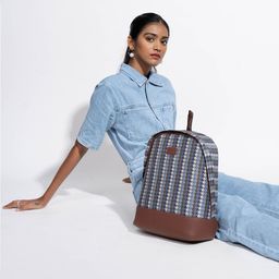ZOUK Geometric Printed Backpack-37