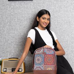 ZOUK Women Ethnic Motifs Printed Backpack-15