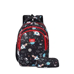 THE CLOWNFISH Kids Printed Medium Backpack with Zip Pouch-15