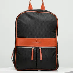 TIGER MARRON Textured Climacool Leather Backpack-11