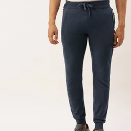 Campus Sutra Men Navy Blue Cotton Solid Outdoor Joggers-image-99