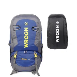 WROGN Logo Printed Waterproof Rucksacks with Rain Cover-43